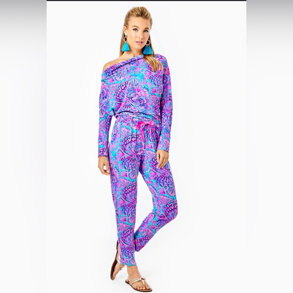 Lilly Pulitzer One Shoulder Sheera Jumpsuit. NWT